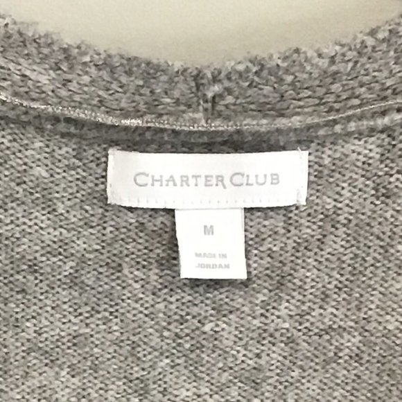 CHARTER CLUB chunky sweater/ Cardigan. Size Med - Picture 4 of 8